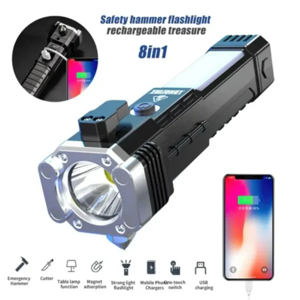 Rechargeable Portable Torch with Powerbank – Light Up Your Adventures - Image 5