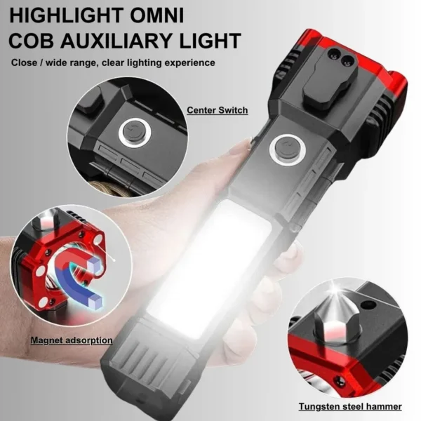 Rechargeable Portable Torch with Powerbank – Light Up Your Adventures - Image 3