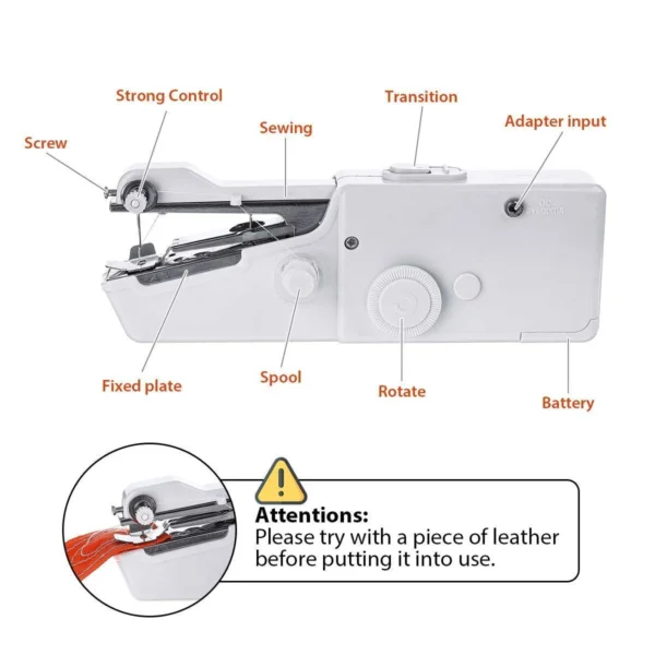 Handheld Electric Mini Sewing Machine – Portable, Cordless, and Perfect for Quick Fixes - Image 7