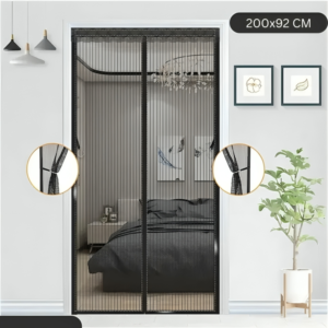 Magnetic Mosquito Net Door – Hands-Free Mesh Screen with Self-Closing Magnets | Keeps Bugs Out, Lets Fresh Air In | Easy Installation & Pet-Friendly
