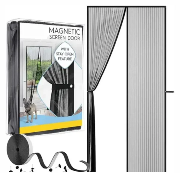 Magnetic Mosquito Net Door – Hands-Free Mesh Screen with Self-Closing Magnets | Keeps Bugs Out, Lets Fresh Air In | Easy Installation & Pet-Friendly - Image 2